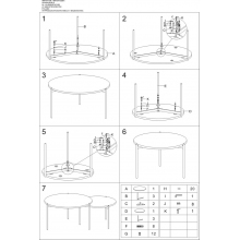 Zestaw stolików ceramicznych Vetro biały połysk / czarny mat Signal