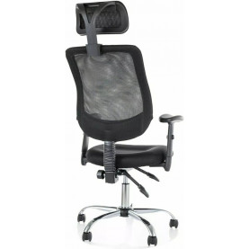 Fotel biurowy z regulowanymi podłokietnikami Q-118 czarny Signal 2