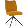 Krzesło obrotowe tapicerowane Coco curry / czarny Signal
