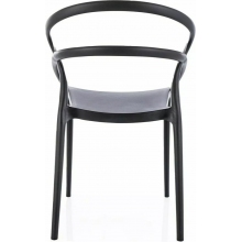 Krzesło z tworzywa Glis czarne Signal