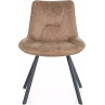 Krzesło tapicerowane Link brąz / czarny mat Signal