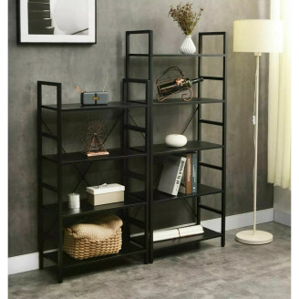 Regał loft na nóżkach Loft R5 60x30x115cm czarny Signal