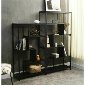 Regał loft na nóżkach Net 85x35x163cm czarny Signal 2