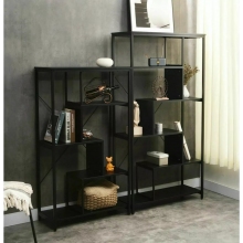 Regał loft na nóżkach Net 85x35x163cm czarny Signal