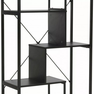 Regał loft na nóżkach Net 85x35x163cm czarny Signal