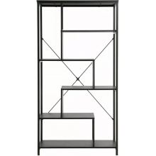 Regał loft na nóżkach Net 85x35x163cm czarny Signal