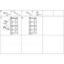 Regał stojący z wieszakami Rin A 80x40x200cm czarny Signal
