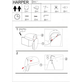 Fotel tapicerowany obrotowy Harper oliwkowy Signal