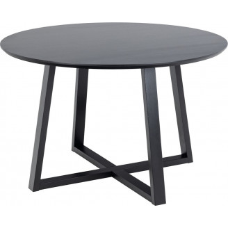 Stół okrągły fornirowany Malika 120cm czarny Actona