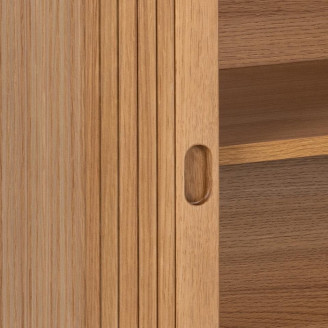 Komoda fornirowana na nóżkach Langley 160x40x80cm dąb Actona