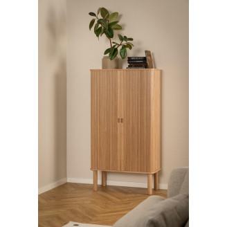 Komoda fornirowana na nóżkach Langley 80x40x145cm dąb Actona