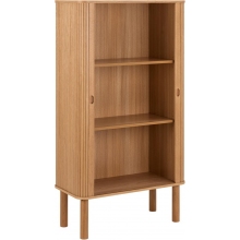 Komoda fornirowana na nóżkach Langley 80x40x145cm dąb Actona