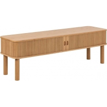 Szafka RTV fornirowana na nóżkach Langley 140x40cm dąb Actona