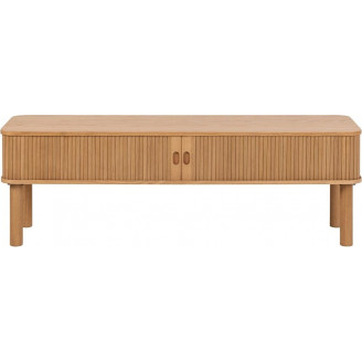 Szafka RTV fornirowana na nóżkach Langley 140x40cm dąb Actona