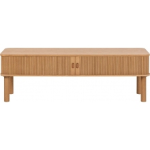 Szafka RTV fornirowana na nóżkach Langley 140x40cm dąb Actona