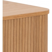 Szafka RTV fornirowana na nóżkach Langley 140x40cm dąb Actona