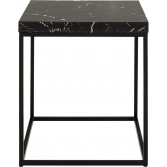 Stolik kwadratowy Barossa 40x40cm czarny marmur / czarny Actona