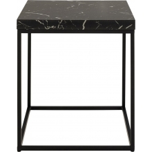 Stolik kwadratowy Barossa 40x40cm czarny marmur / czarny Actona