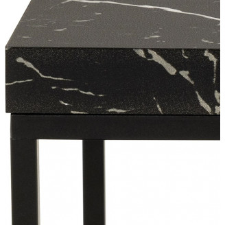 Stolik kwadratowy Barossa 40x40cm czarny marmur / czarny Actona