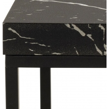 Stolik kwadratowy Barossa 40x40cm czarny marmur / czarny Actona