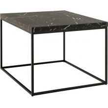 Stolik kwadratowy Barossa 60x60cm czarny marmur / czarny Actona
