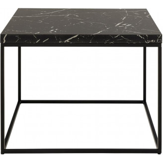 Stolik kwadratowy Barossa 60x60cm czarny marmur / czarny Actona