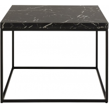 Stolik kwadratowy Barossa 60x60cm czarny marmur / czarny Actona