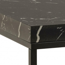 Stolik kwadratowy Barossa 60x60cm czarny marmur / czarny Actona