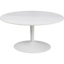 Stolik ceramiczny na jednej nodze Malta 60cm biały Actona
