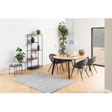 Stolik okrągły marmurowy Avila 52cm H40cm czarny marmur / czarny Actona
