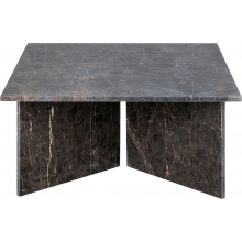 Stolik kwadratowy marmurowy Vega 90x90cm brązowy Actona