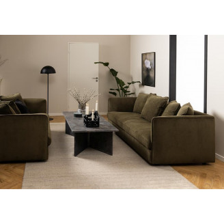 Stolik marmurowy Vega 140x70cm brązowy Actona