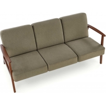 Sofa 3 osobowa prl / vintage Milano 175cm orzech / oliwka Castel 39 Halmar
