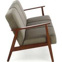 Sofa 3 osobowa prl / vintage Milano 175cm orzech / oliwka Castel 39 Halmar