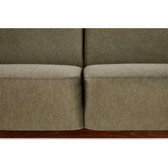 Sofa 3 osobowa prl / vintage Milano 175cm orzech / oliwka Castel 39 Halmar