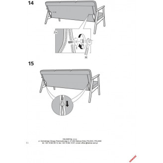 Sofa 3 osobowa prl / vintage Milano 175cm orzech / oliwka Castel 39 Halmar