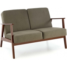 Sofa 2 osobowa prl / vintage Milano 120cm orzech / oliwka Castel 39 Halmar