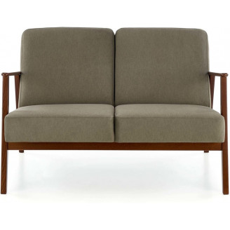 Sofa 2 osobowa prl / vintage Milano 120cm orzech / oliwka Castel 39 Halmar