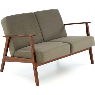 Sofa 2 osobowa prl / vintage Milano 120cm orzech / oliwka Castel 39 Halmar