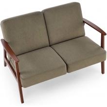Sofa 2 osobowa prl / vintage Milano 120cm orzech / oliwka Castel 39 Halmar