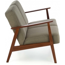 Sofa 2 osobowa prl / vintage Milano 120cm orzech / oliwka Castel 39 Halmar