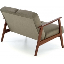 Sofa 2 osobowa prl / vintage Milano 120cm orzech / oliwka Castel 39 Halmar