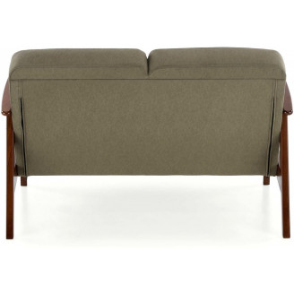 Sofa 2 osobowa prl / vintage Milano 120cm orzech / oliwka Castel 39 Halmar