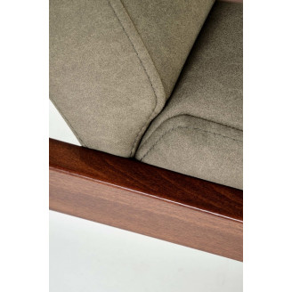Sofa 2 osobowa prl / vintage Milano 120cm orzech / oliwka Castel 39 Halmar