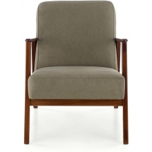 Fotel tapicerowany prl / vintage Milano orzech / oliwka Castel 39 Halmar