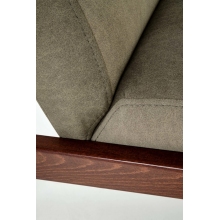 Fotel tapicerowany prl / vintage Milano orzech / oliwka Castel 39 Halmar