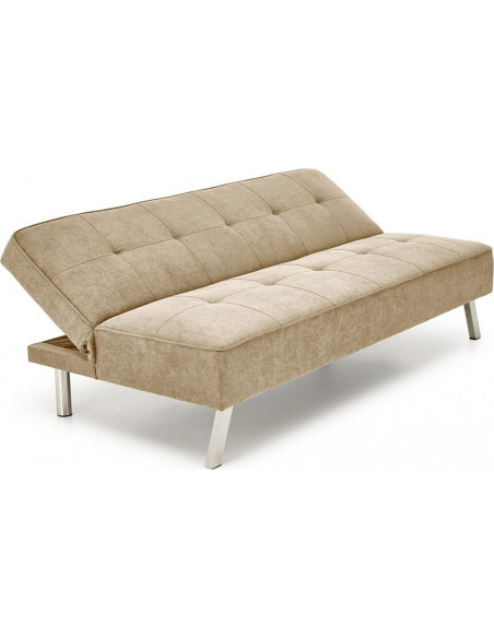 Sofa 3 osobowa rozkładana na nóżkach Carlito 173cm beżowa Halmar