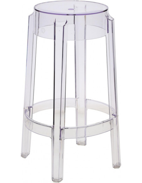 Stołek barowy Duch 66 transparentny D2.Design do kuchni, restauracji i baru.