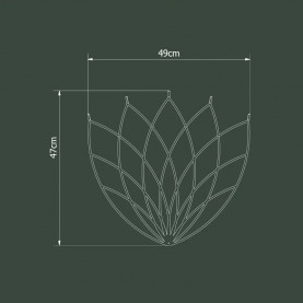 Wieszak metalowy ścienny Lotos M biały Polyhedra 2