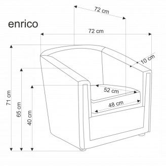 Fotel klubowy Enrico zielony Halmar | Komfort i styl